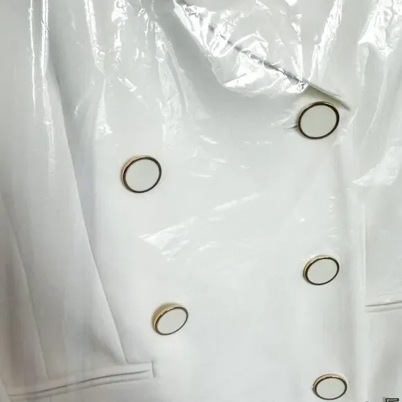 Veronica Beard Middleton Off White One-Shoulder Blazer Dress 10 - Picture 4 of 11